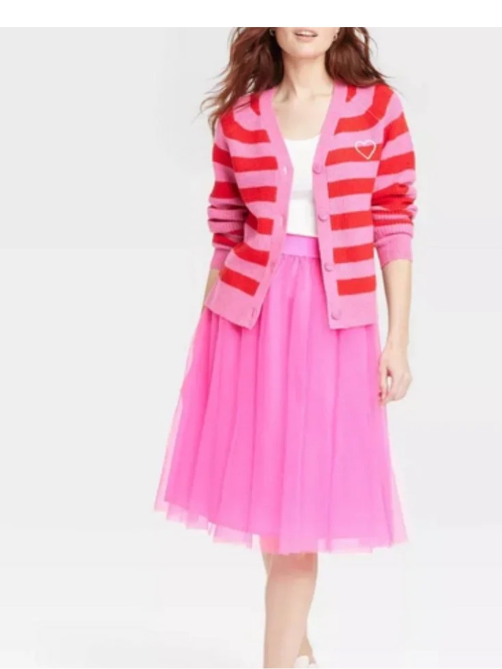 Viral a new day hot pink tulle skirt